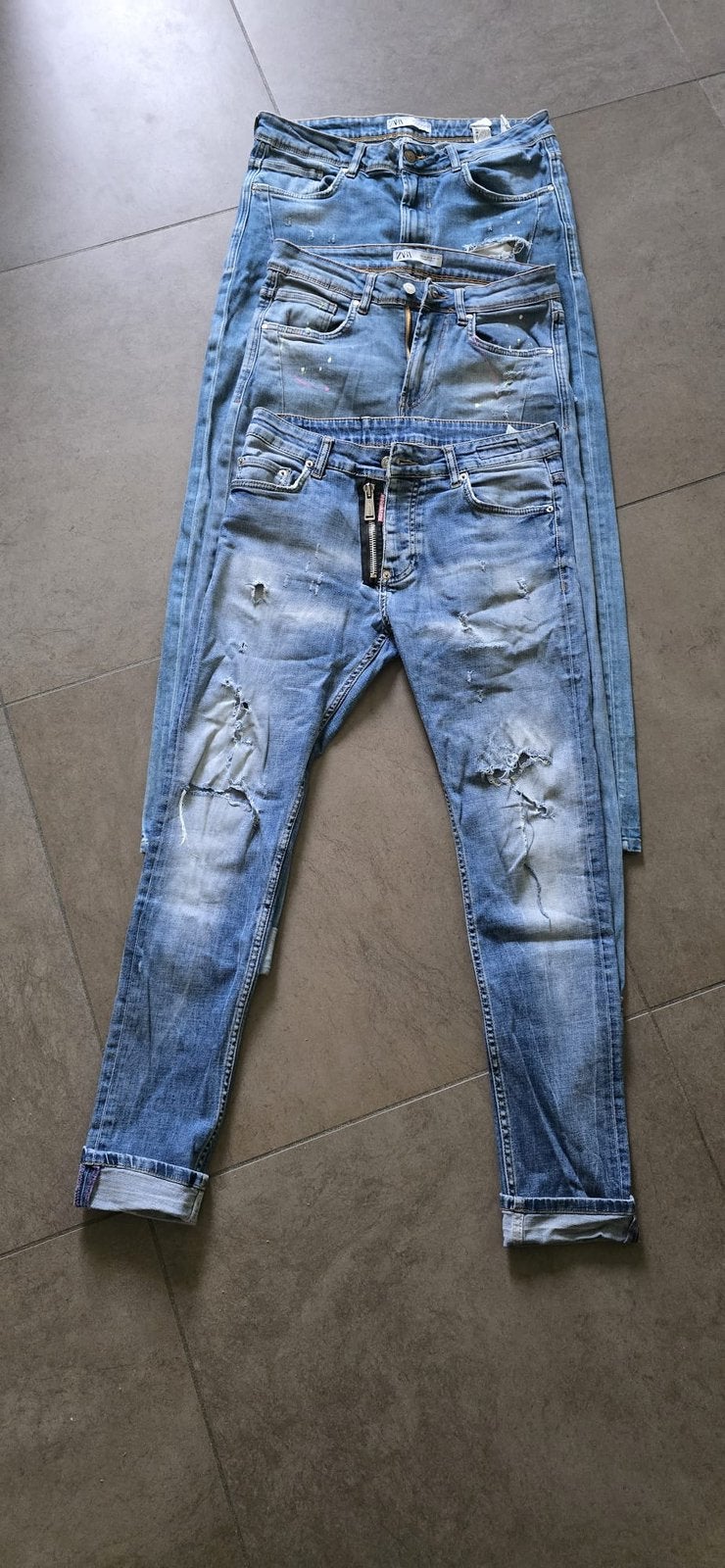3 spijkerbroeken, zara en Dsquared2, Ophalen, Zo goed als nieuw