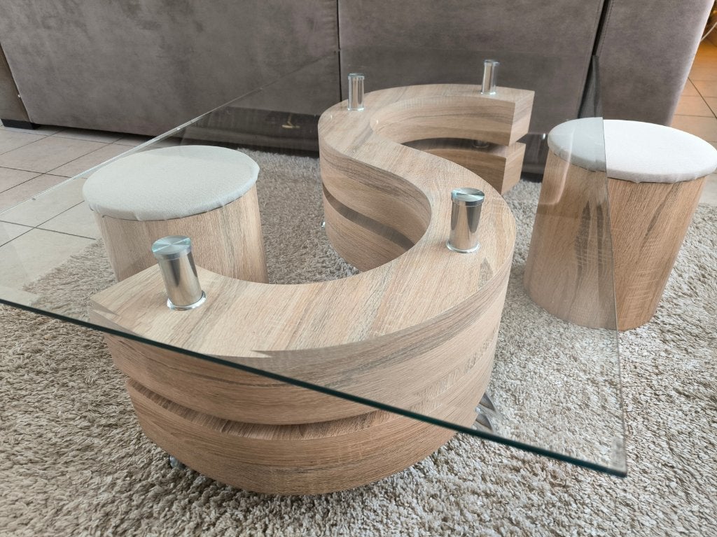 Woonkamertafel, Huis en Inrichting, Ophalen, Gebruikt, 100 tot 150 cm, 50 tot 100 cm