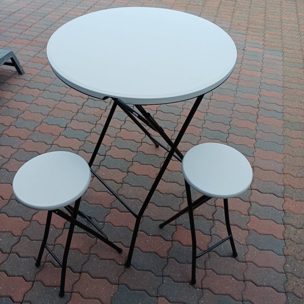Table haute apéro et 2 tabouret, Enlèvement, Comme neuf