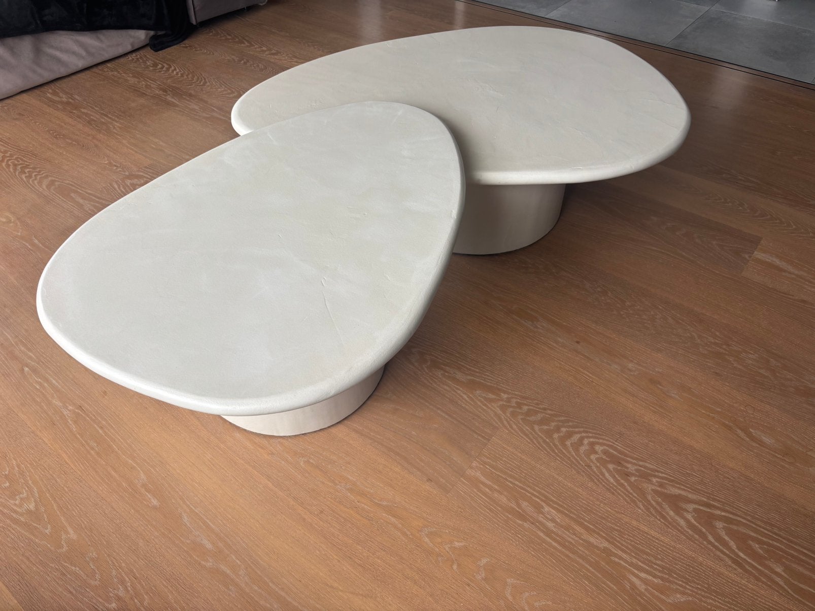 Duo Organische Salontafel, Huis en Inrichting, 100 tot 150 cm, Rond, 5 – 50, Organisch