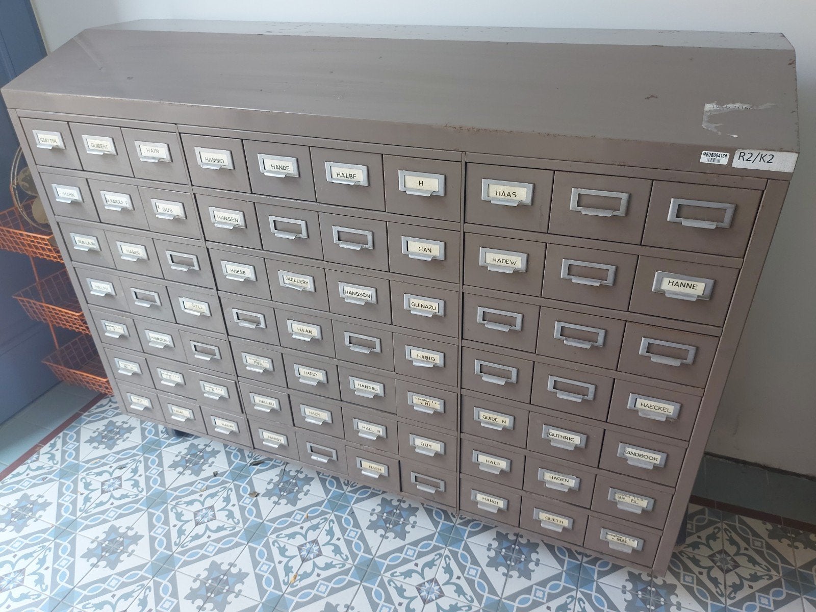 Archiefkast/fichekast Boekentoren, Ophalen, Gebruikt, 100 tot 150 cm, Minder dan 100 cm
