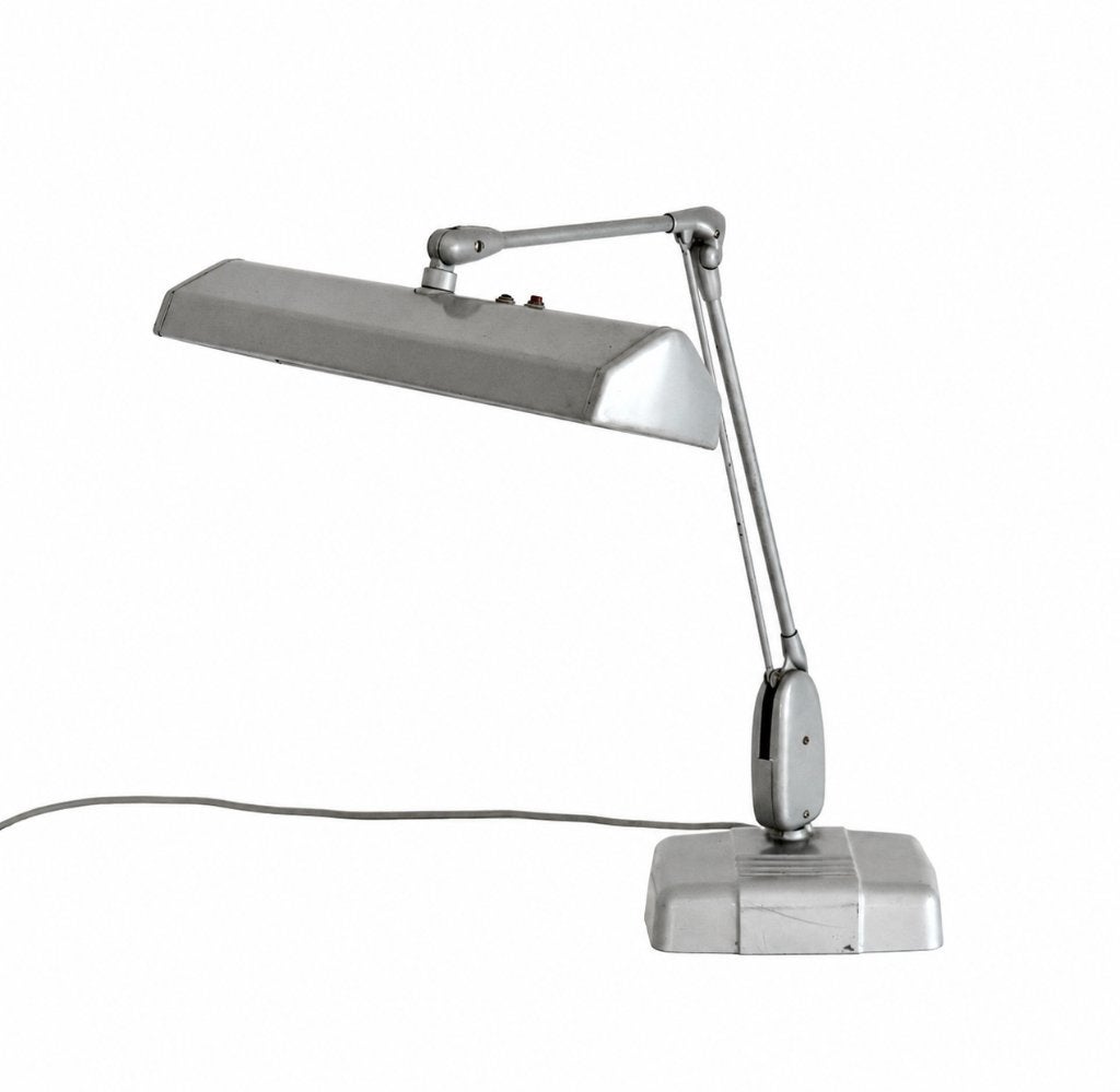 Vintage Dazor "Floating Fixture" bureaulamp grijs, Enlèvement