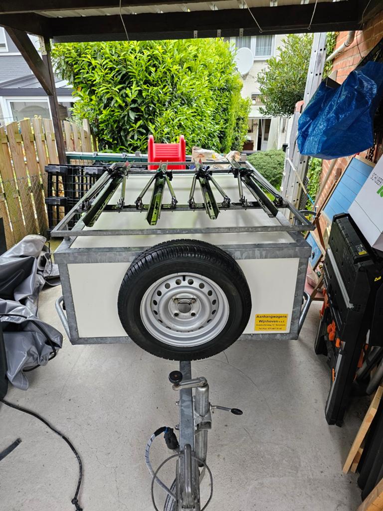 bagageaanhanger met fietsendrager, Auto diversen, Aanhangers en Bagagewagens, Ophalen