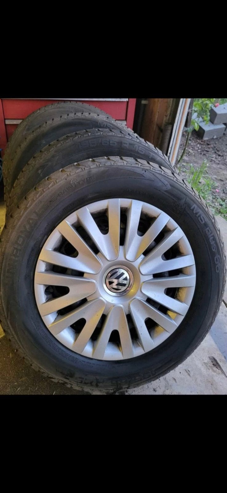 Set winterbanden Volkswagen Golf 6, Ophalen, Gebruikt, 15 inch, Banden en Velgen