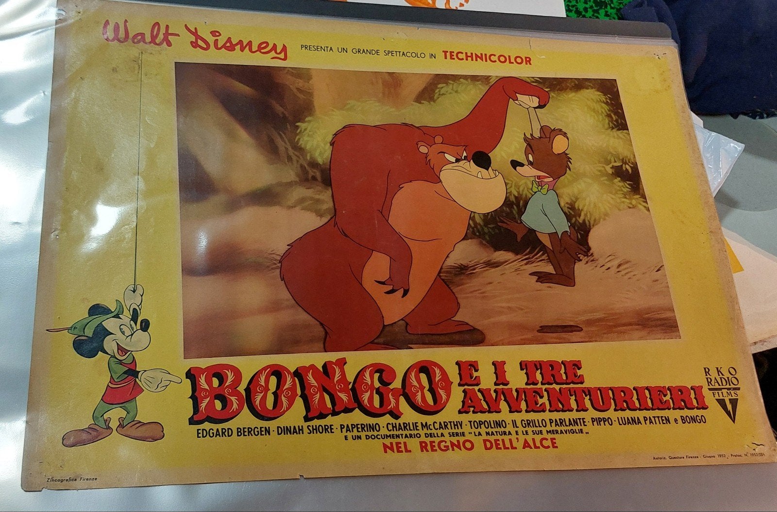 Italiaanse lobbykaart Disney 1952, Verzamelen, Ophalen