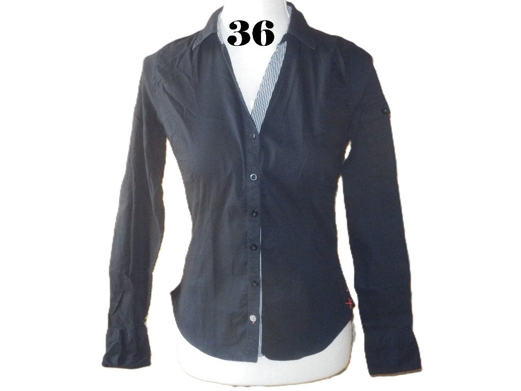 (61)- chemisier femme t.S noir - cache cache -, Kleding | Dames, Blouses en Tunieken, Cache cache, Zwart, Ophalen of Verzenden