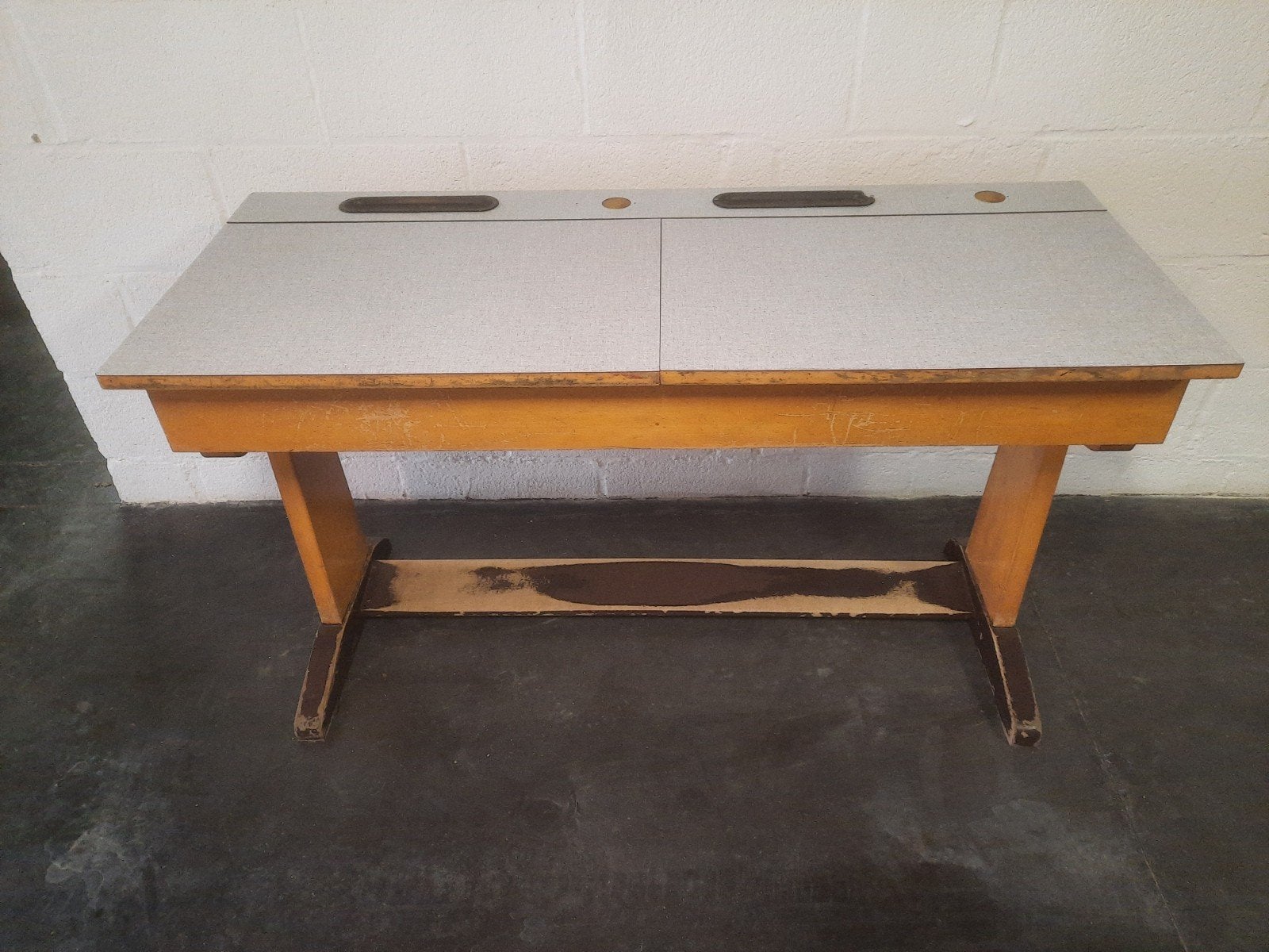 schoolbankje vintage, Ophalen