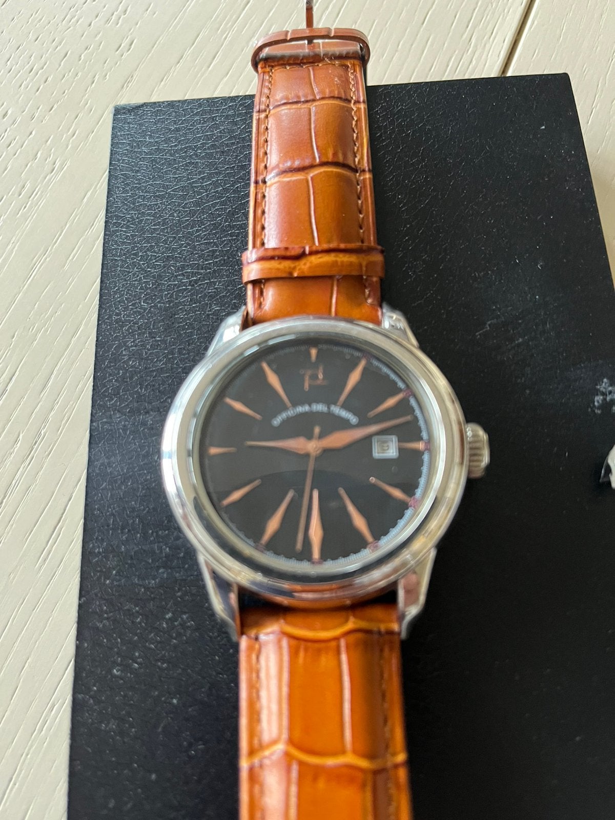 Montre automatique pour homme Officina del Tempo, Montre-bracelet, Autres marques, Enlèvement ou Envoi, Cuir