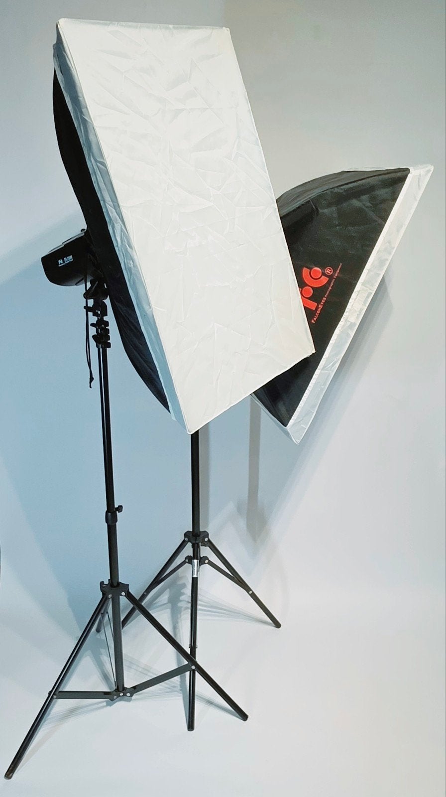 Complete basic fotostudio / studioflitsset, Ophalen, Bresser, Inclusief draagtas, Complete fotostudio