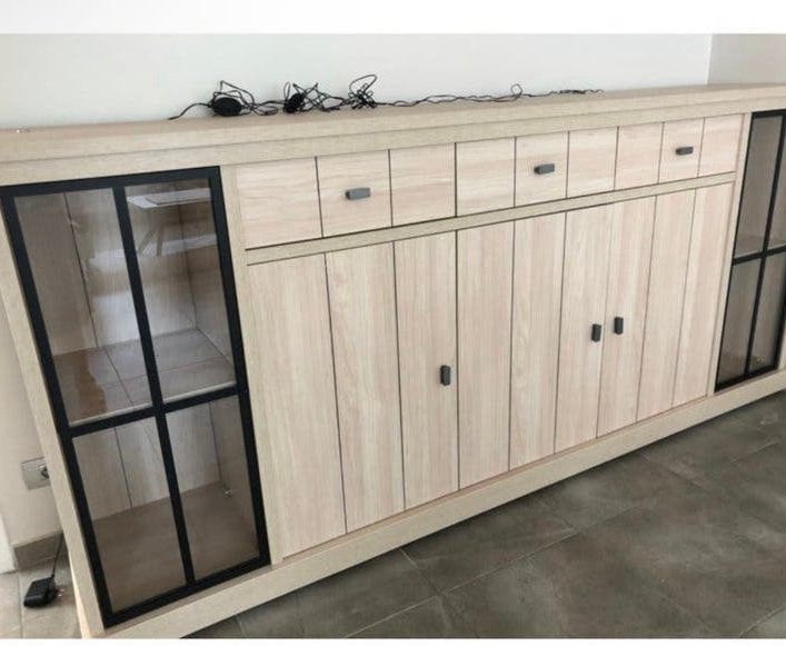 Eetkamer orange weba, Maison & Meubles, Salles à manger complètes, Enlèvement, Comme neuf, 6 à 8 chaises