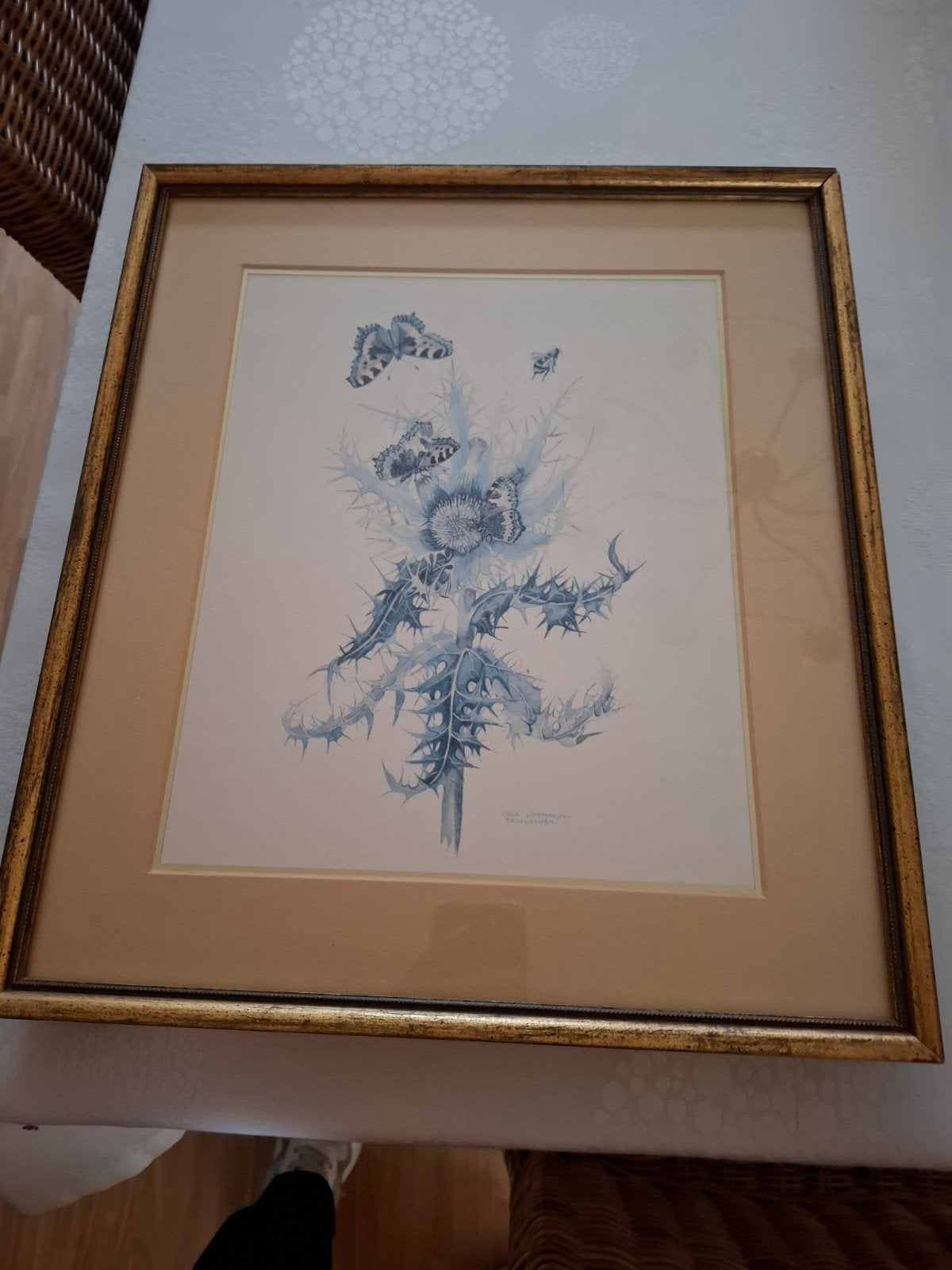 Aquarelle Mila Lipmann Pawlowski, Antiquités & Art, Enlèvement ou Envoi, Reproduction, Aquarelle, Signé