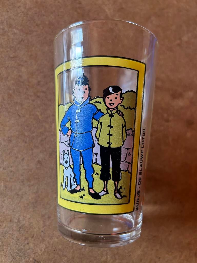 Verre Amora Tintin le lotus bleu  Hergé tl 1994, Verzamelen, Ophalen of Verzenden, Kuifje, Zo goed als nieuw