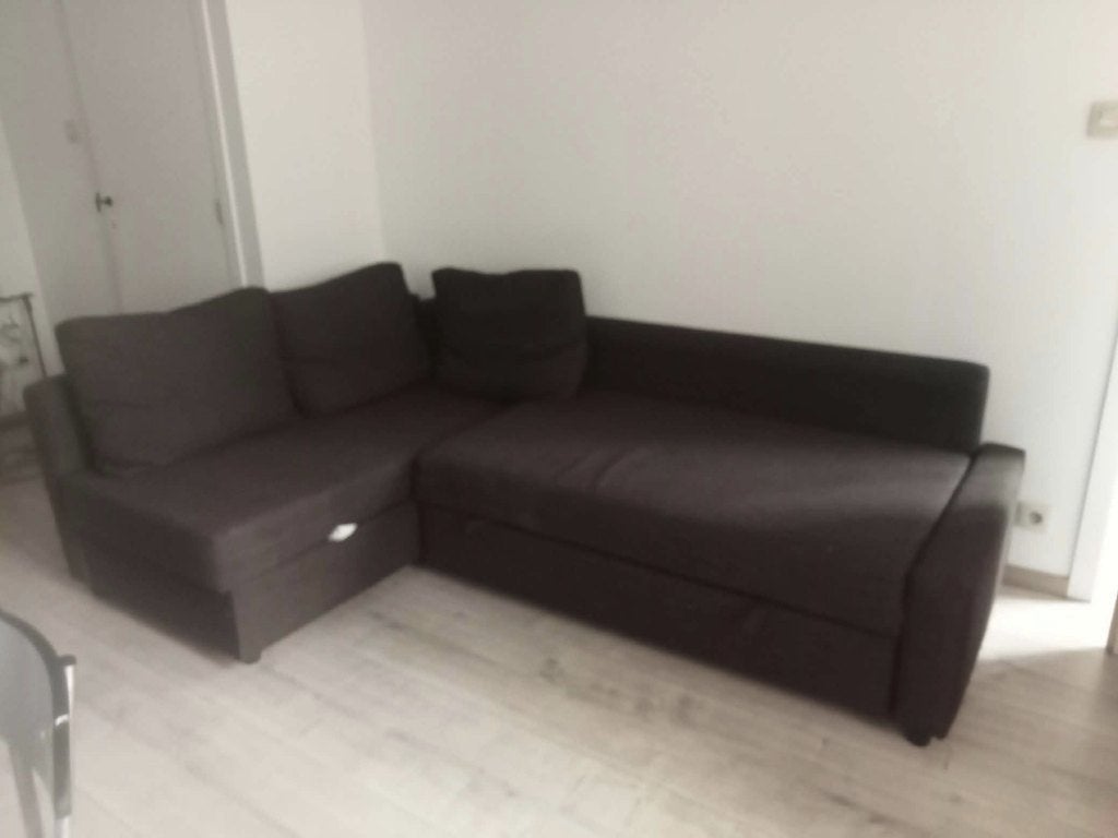 Slaapbank om weg te geven, Ophalen, Gebruikt, Bruin, Overige maten