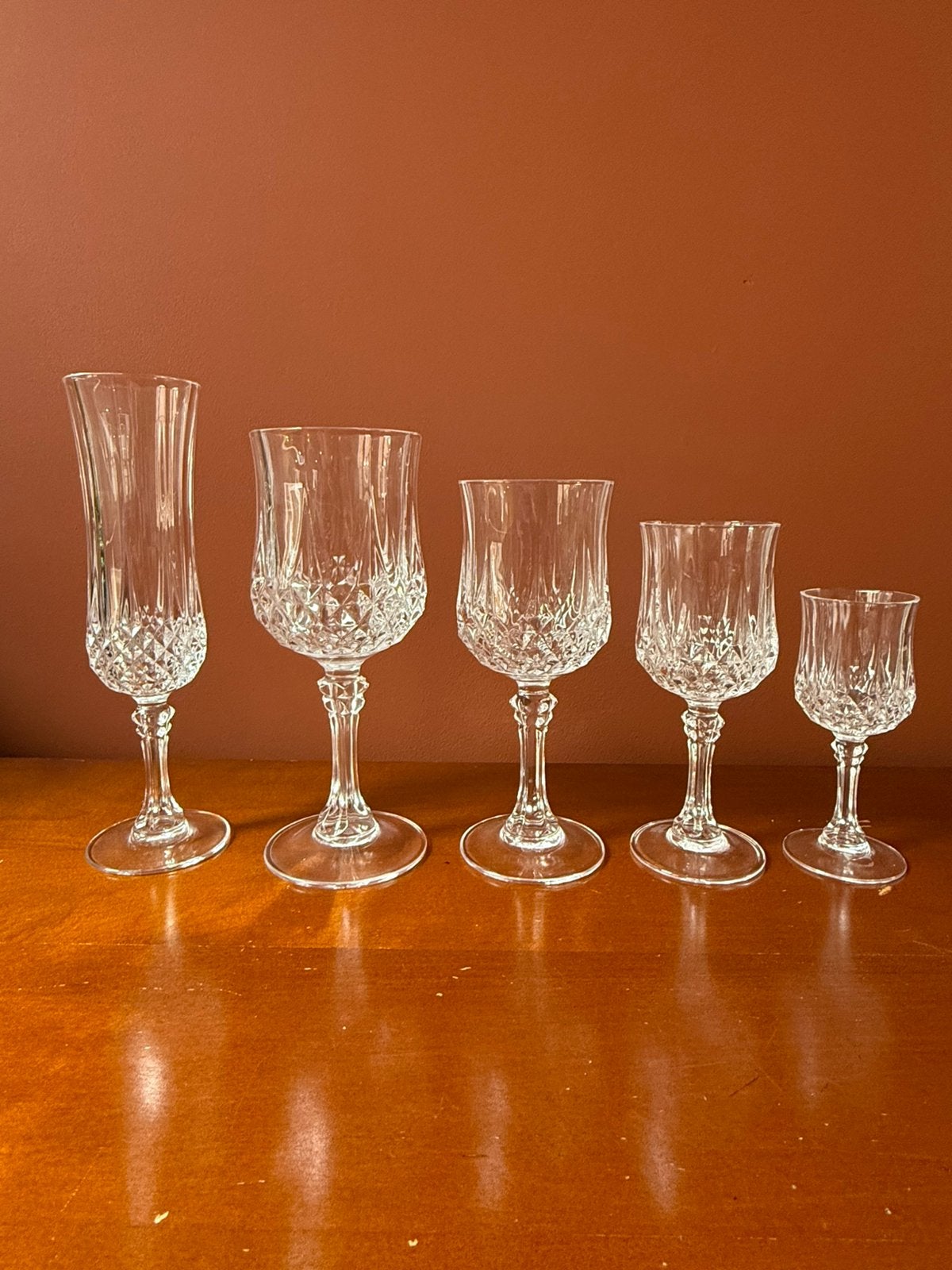 Glazen longchamp Cristal D’arques, Ophalen, Zo goed als nieuw