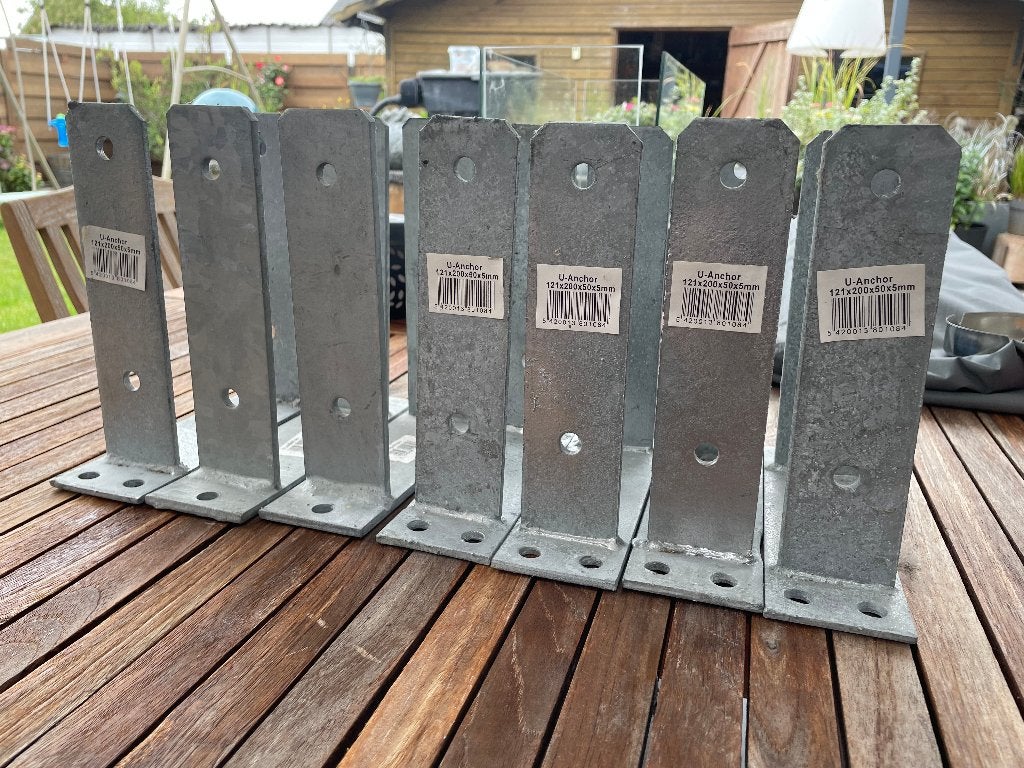 Gegalvaniseerde U- Ankers voor houten constructie, Tuin en Terras, Overkappingen, Ophalen, Nieuw, Carport