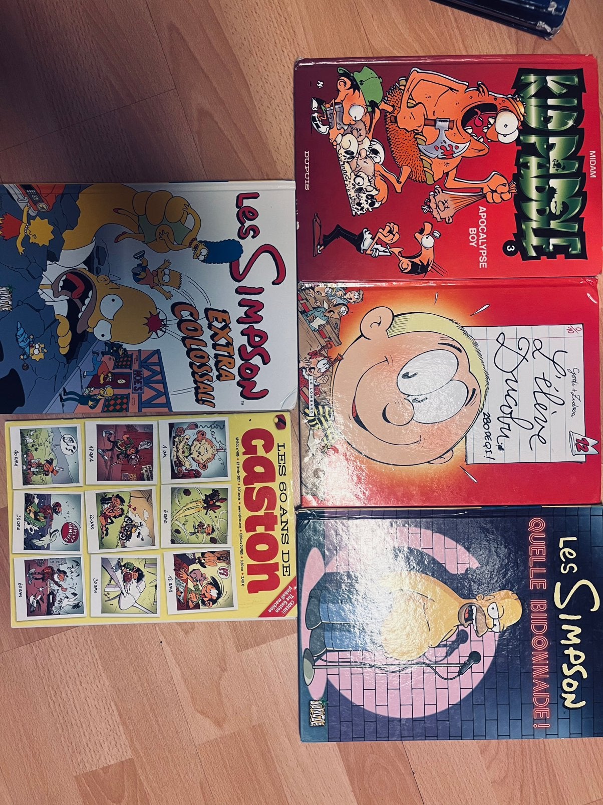 Lot 5 BD — Simpson, Kid Paddle, Ducobu, Gaston (collector), Boeken, Strips | Comics, Zo goed als nieuw, Ophalen