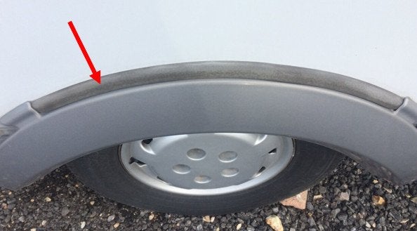 Rubber GRIJS voor Spatbordranden en Achterbumper HYMER (Per