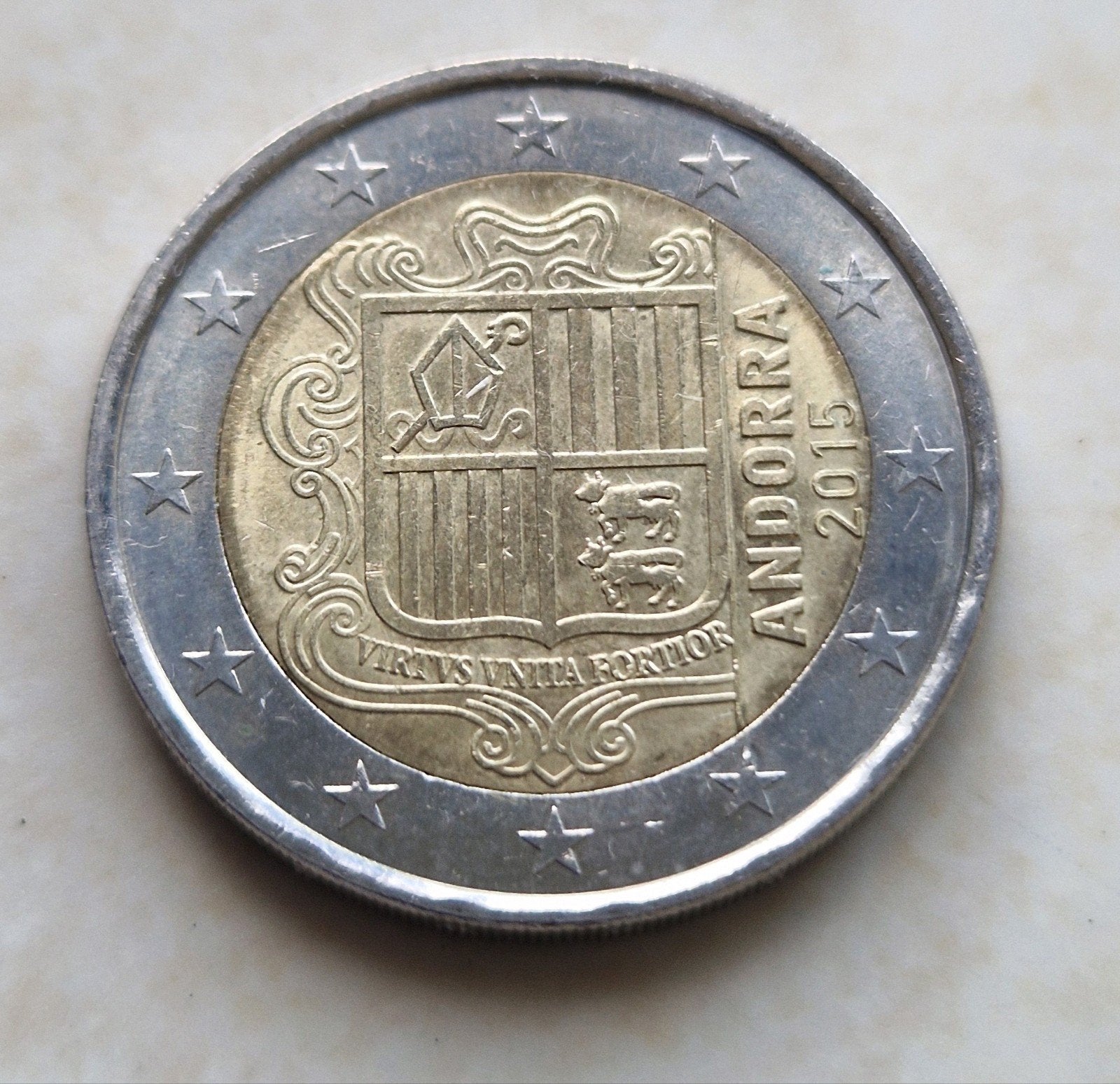 2015 Andorra , 2 Euro Coin, Postzegels en Munten, Ophalen of Verzenden