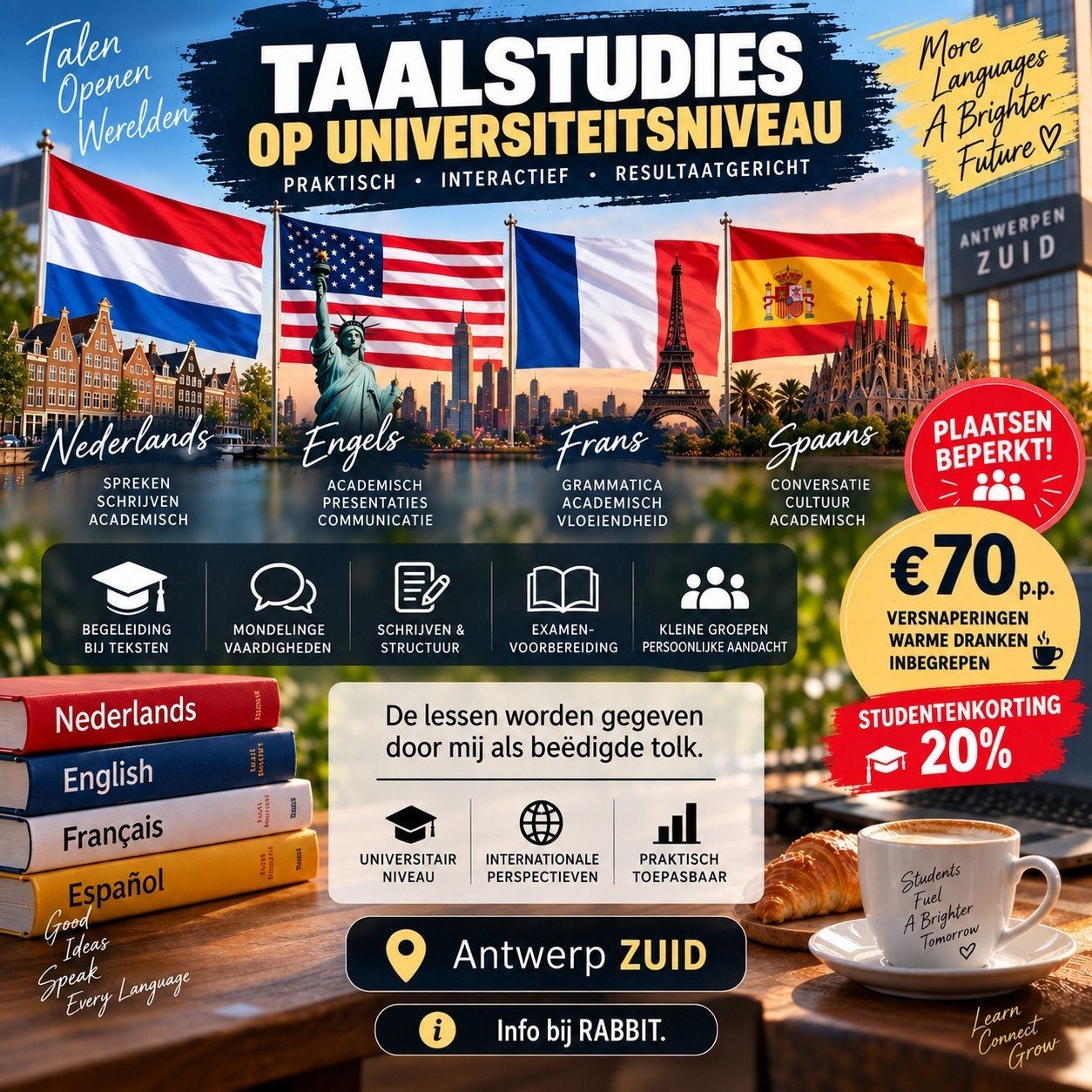 Taallessen, Cours particulier, Cours de langue