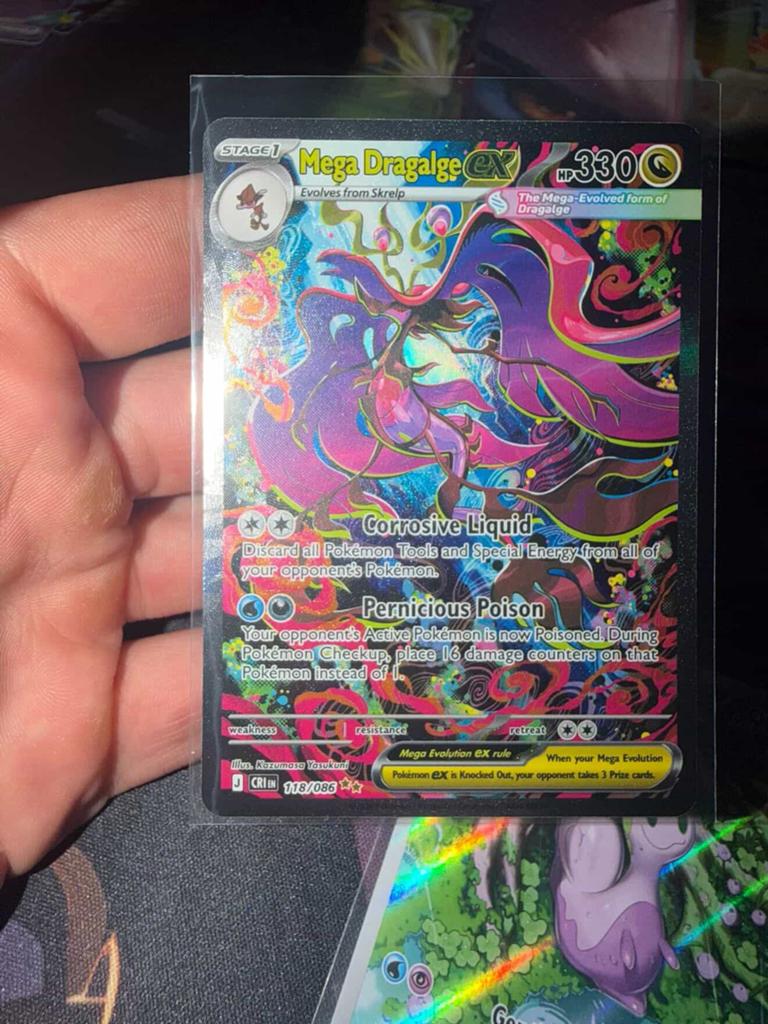 Mega Dragalge EX SIR 118/086 (Chaos Rising), Ophalen of Verzenden, Zo goed als nieuw, Losse kaart, Foil