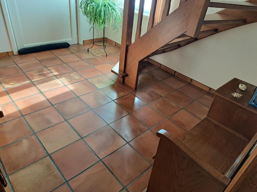 Goed onderhouden Terracotta-vloer 30x30x2,3cm, Ophalen