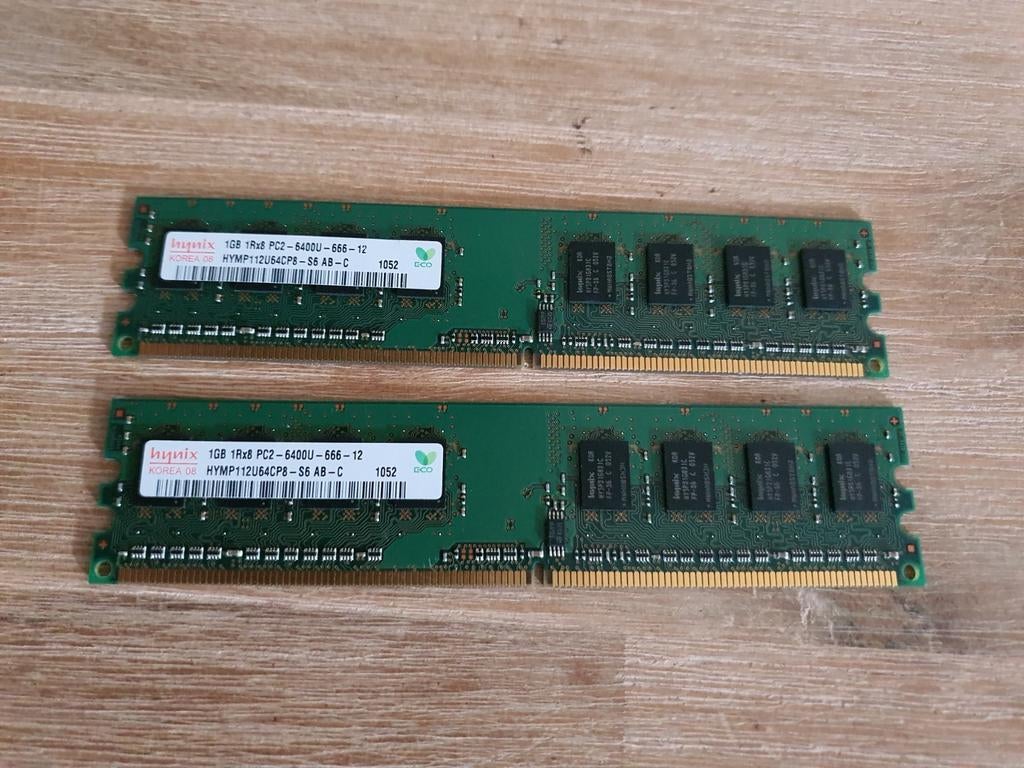 2x1 gb ddr2 hynix, Ophalen, DDR2