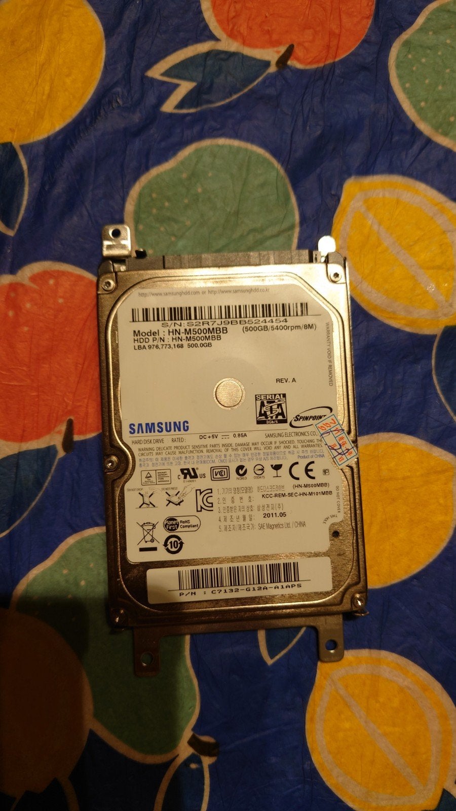Disque dur portable 500g, Informatique & Logiciels, HDD, Interne, Enlèvement, Utilisé