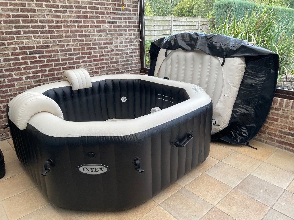 Opblaasbare jacuzzi Intex, Jardin & Terrasse, Enlèvement, Comme neuf, Couverture, Gonflable