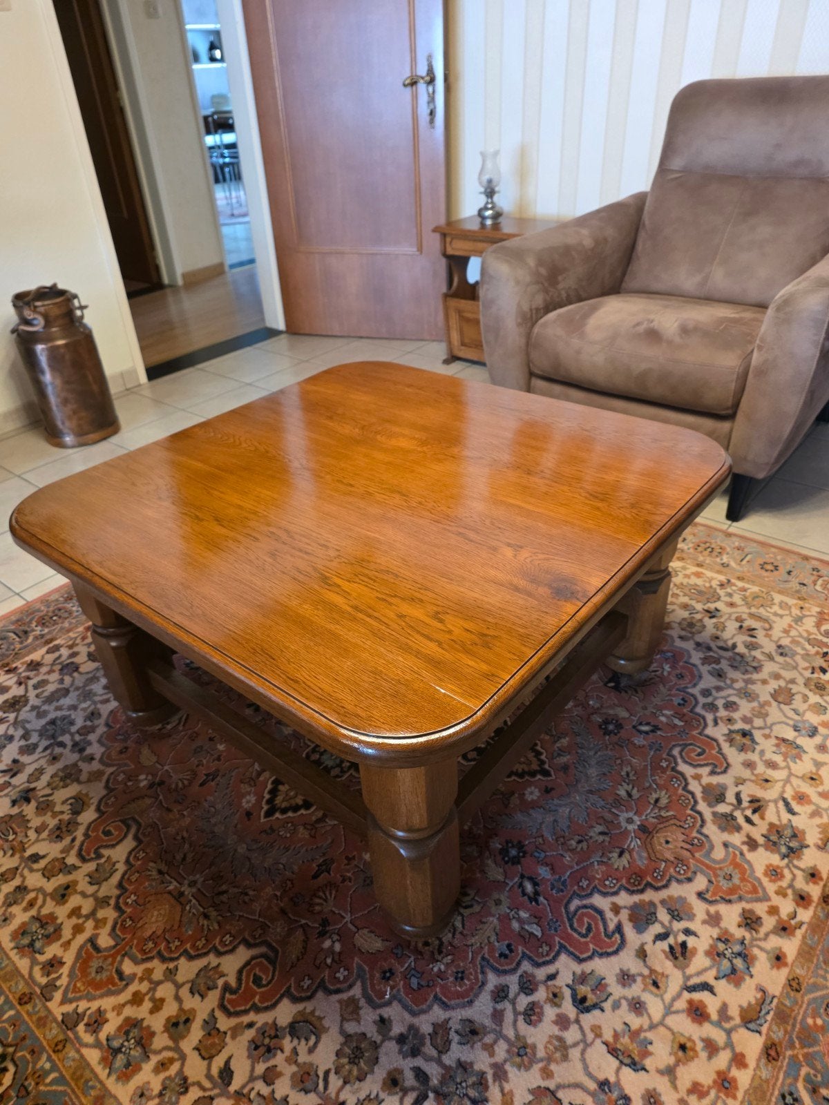 eiken salontafel, Ophalen