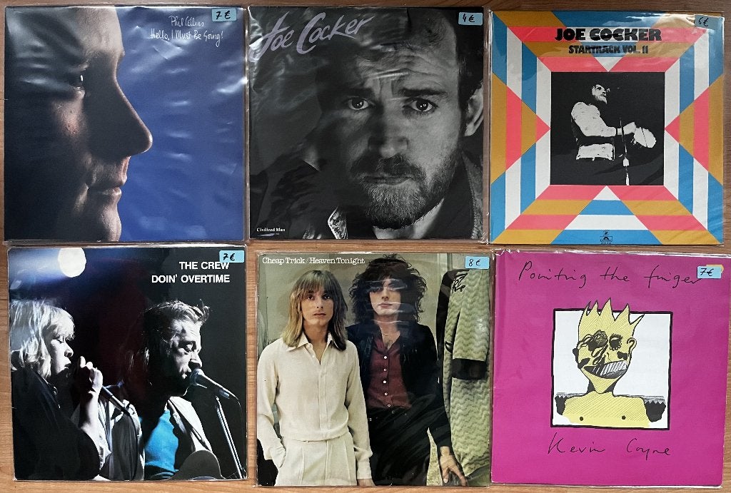 lot de 6 LP - lettre C, CD & DVD, Enlèvement ou Envoi, Pop, Utilisé, Housse de protection extérieure