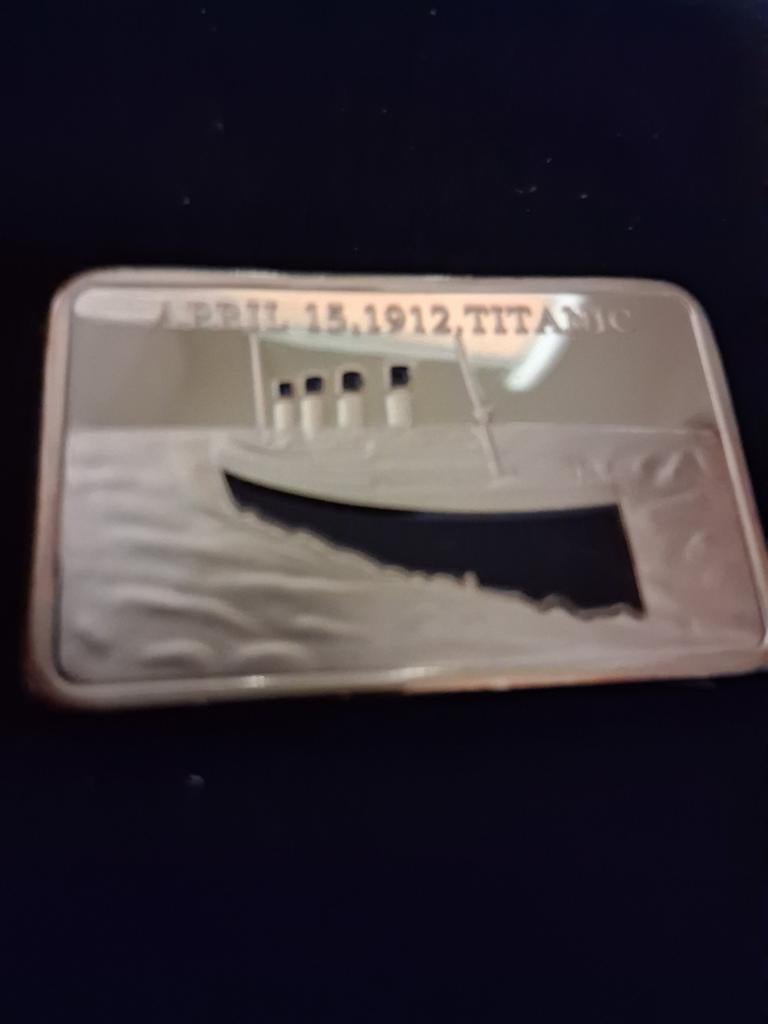 Ingot verguld met fijn goud: eerbetoon aan de Titanic. Vrije, Verzamelen, Overige Verzamelen, Ophalen of Verzenden, Zo goed als nieuw