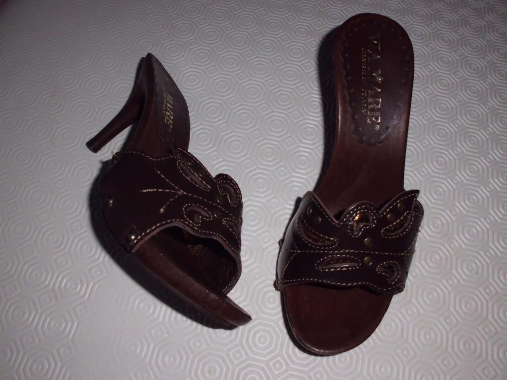 chaussures, Comme neuf, Brun, Enlèvement, Sabots