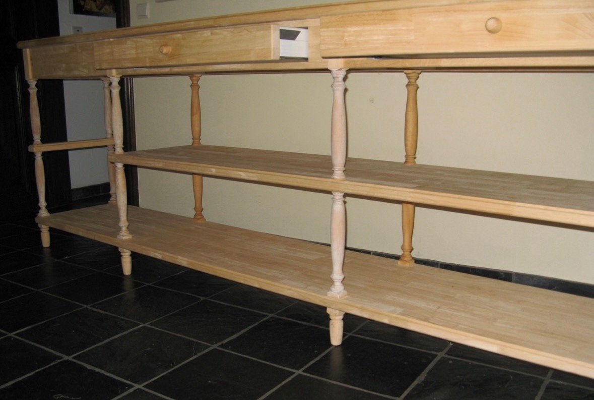 Muurconsole, winkeltoog, dressoir, massief, 3 meter, Ophalen, Zo goed als nieuw