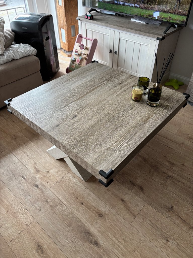 Landelijke salontafel, Ophalen, Vierkant, 5 – 50, 100 tot 150 cm