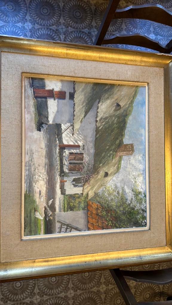 Schilderij van een oude hoeve, Ophalen