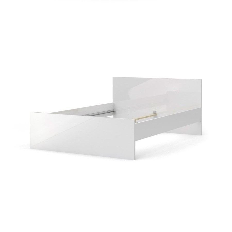 Nada bed 140*200 cm wit hoogglans, Strak, Queen size, Enlèvement, 200 cm