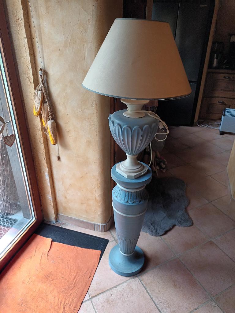 lampe d appoint voir photo bleu céramique, Enlèvement, Utilisé, Autres matériaux