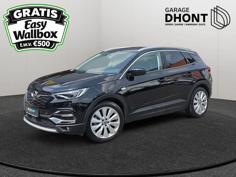 Opel Grandland Elegance 4x4 - 1.6 PHEV - Automaat - 300PK, Auto's, Gebruikt, Zwart, Leder, Bedrijf