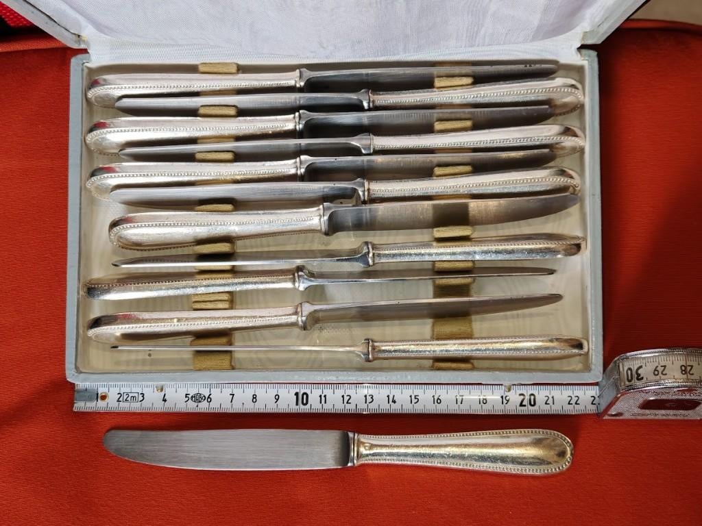 Ercuis St Hilaire 12 messen van Christofle Perle, Antiek en Kunst, Antiek | Bestek, Verzenden