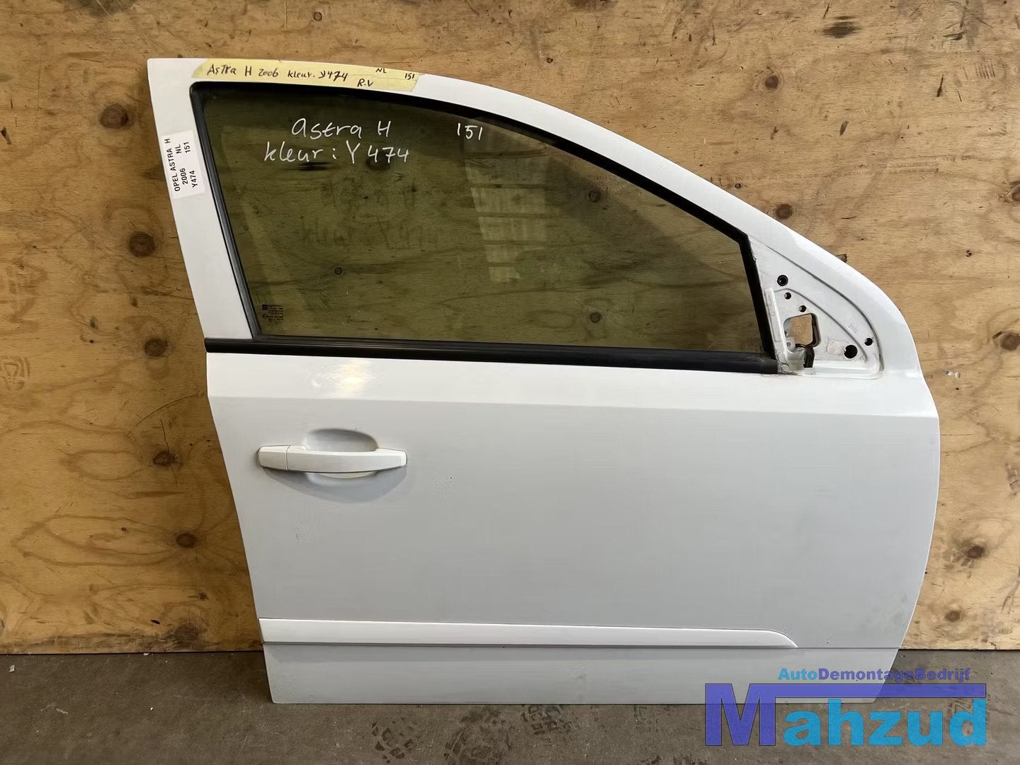 OPEL ASTRA H SW WIT Y474 Rechts voor deur 2004-2014, Opel Automobile GmbH, Porte, Avant, Opel