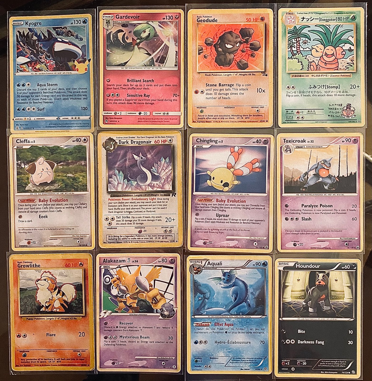 Lot Pokémon Vintage et Classique (12 cartes) Vintage, Enlèvement ou Envoi, Comme neuf