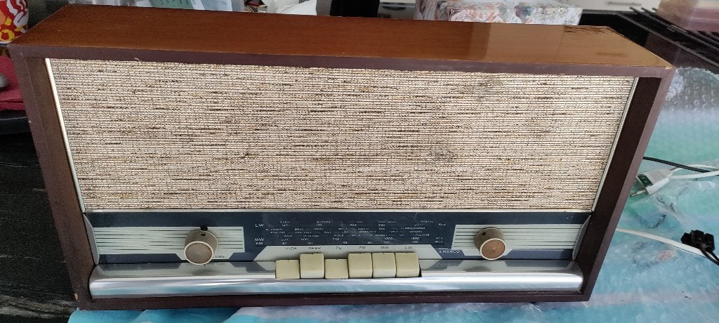 Radio vintage Bell Téléphone, Ophalen, Gebruikt, Instrument of Accessoires, Gesigneerd