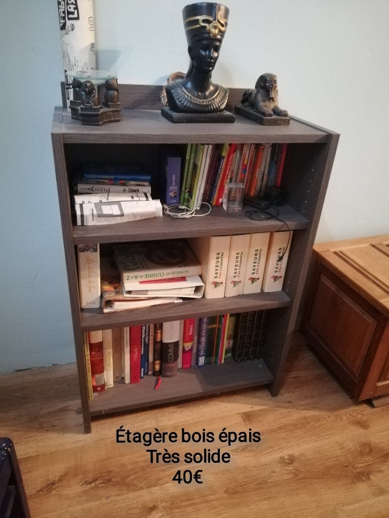 Petite bibliothèque massif, Maison & Meubles, Enlèvement, Comme neuf