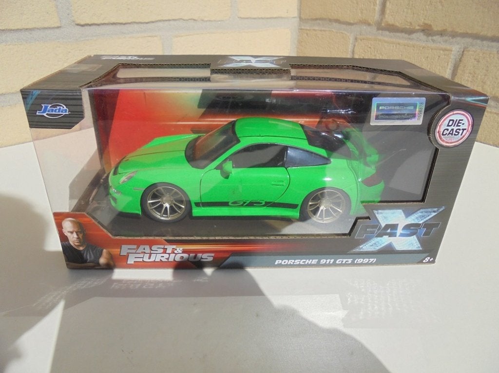 Fast and Furious PORSCHE 911 GT3 (997) 1:24, Ophalen of Verzenden, Nieuw, Auto, Jada