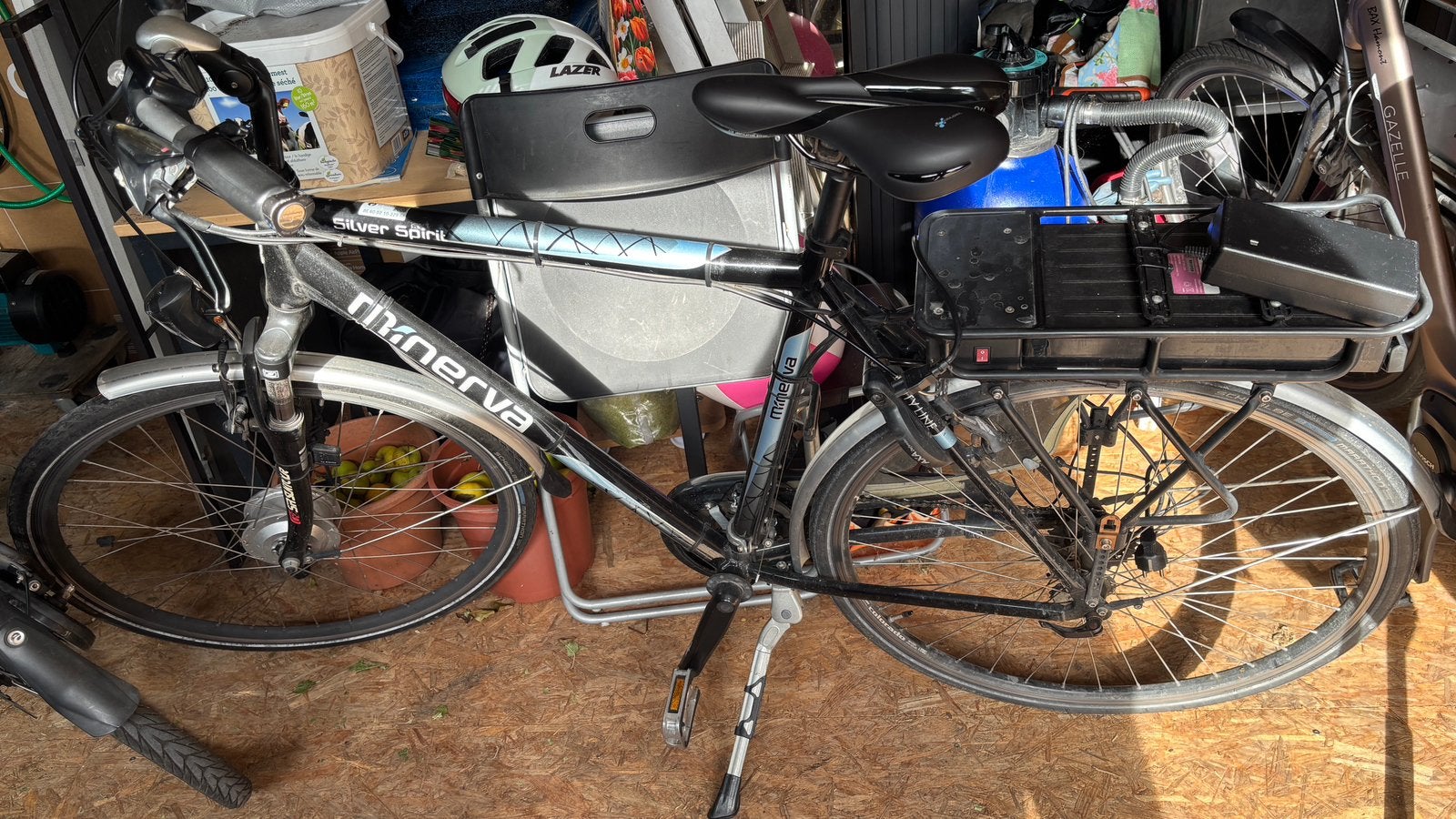 Minerva omgebouwde elektrische fiets, Vélos & Vélomoteurs, Autres marques, Enlèvement, 55 à 59 cm, Moins de 30 km par batterie