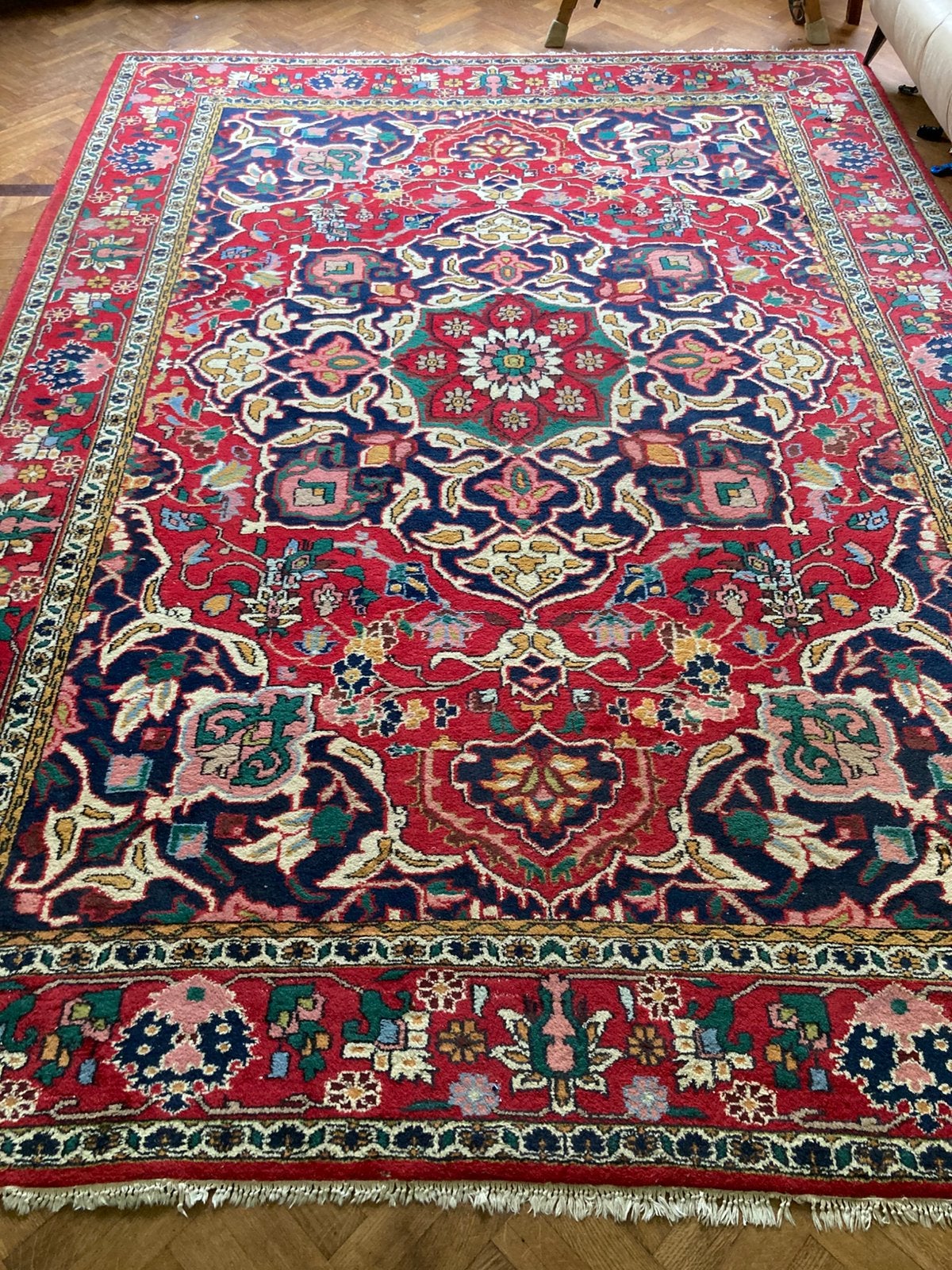 Groot perzisch tapijt - 3.45x2.55m, Huis en Inrichting, Ophalen, Gebruikt, Geel, 200 cm of meer