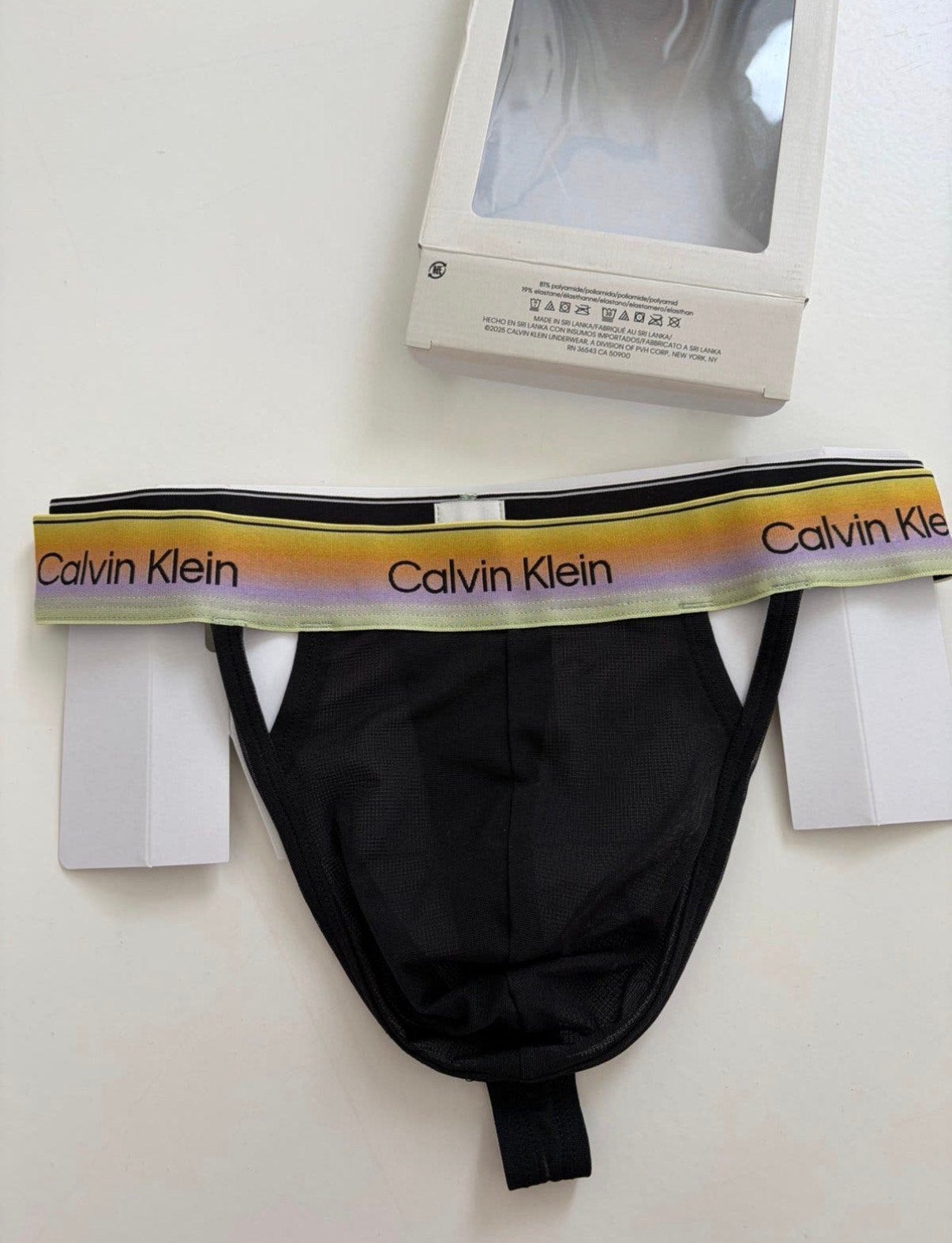 Calvin Klein Icon Mesh Thong Nieuw, Kleding | Heren, Verzenden, Zwart, Slip
