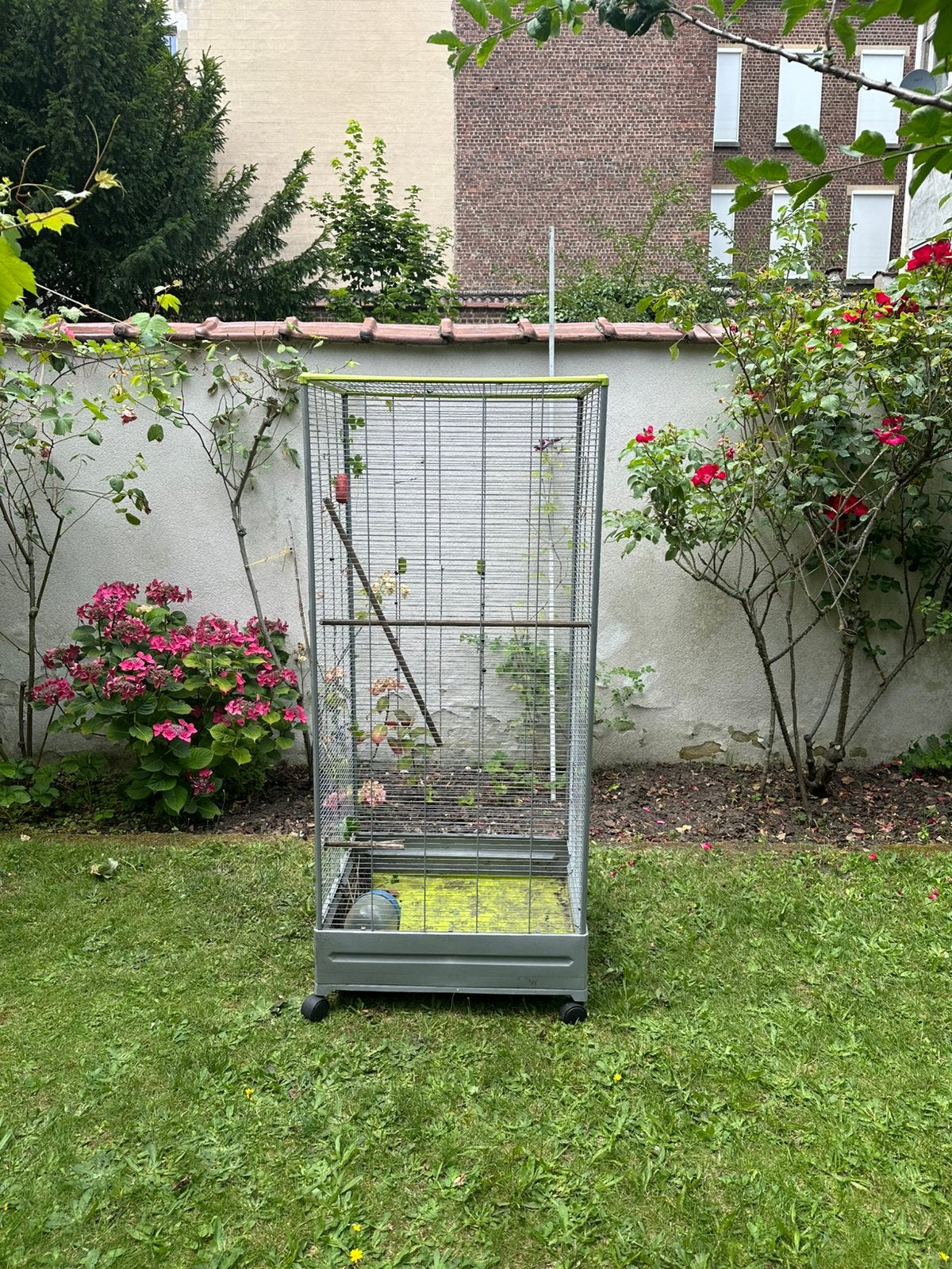 Cage à oiseaux avec roues, Animaux & Accessoires, Enlèvement, Comme neuf, Cage à oiseaux