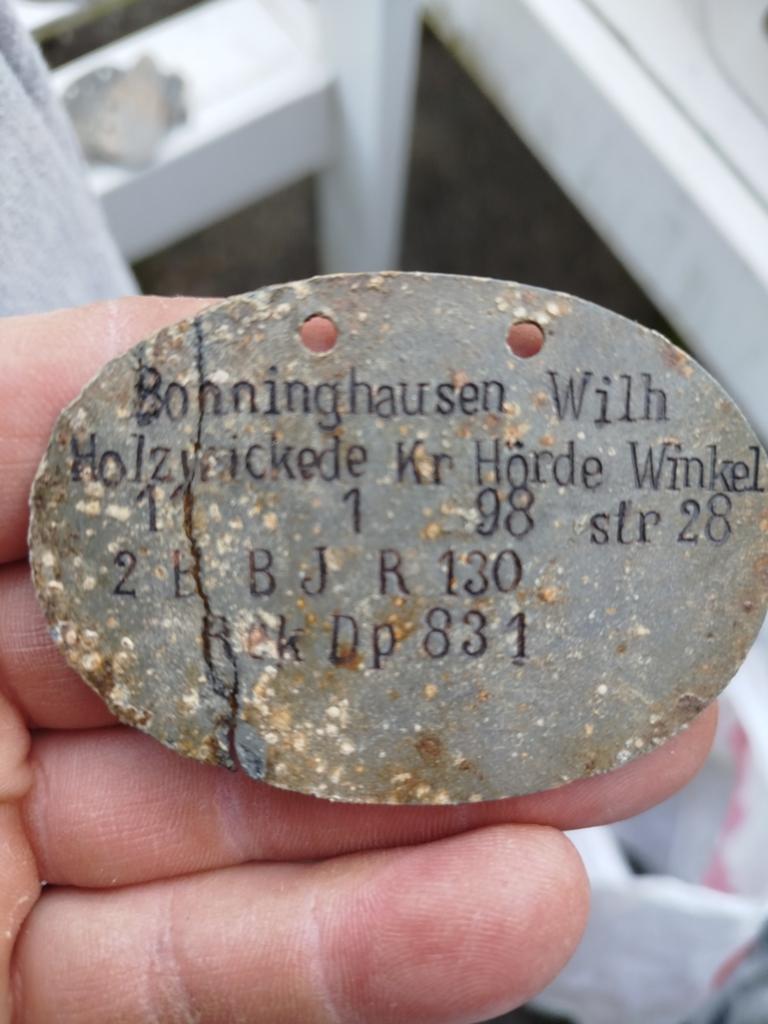 Wilhelm bonninghausen BJR 130 wo1 Erkennungsmarke, Verzamelen, Ophalen of Verzenden