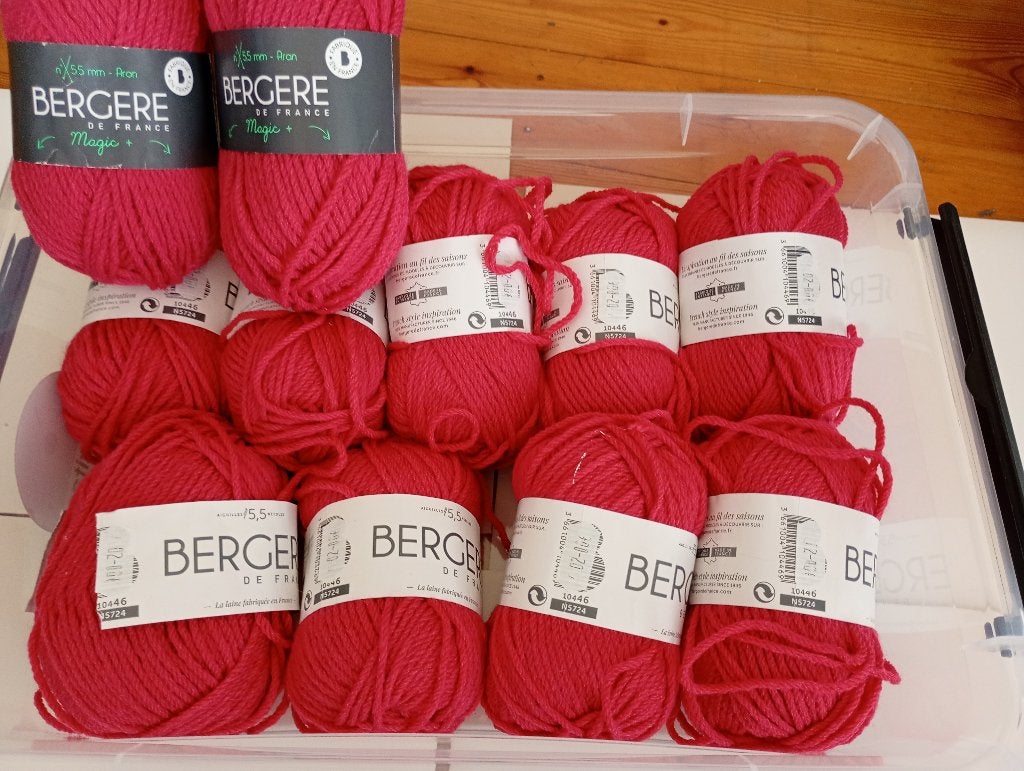 Bergère de France magic+ frambozen roze fuchsia wol 11x, Ophalen of Verzenden, Nieuw, Breien of Haken, Wol of Garen